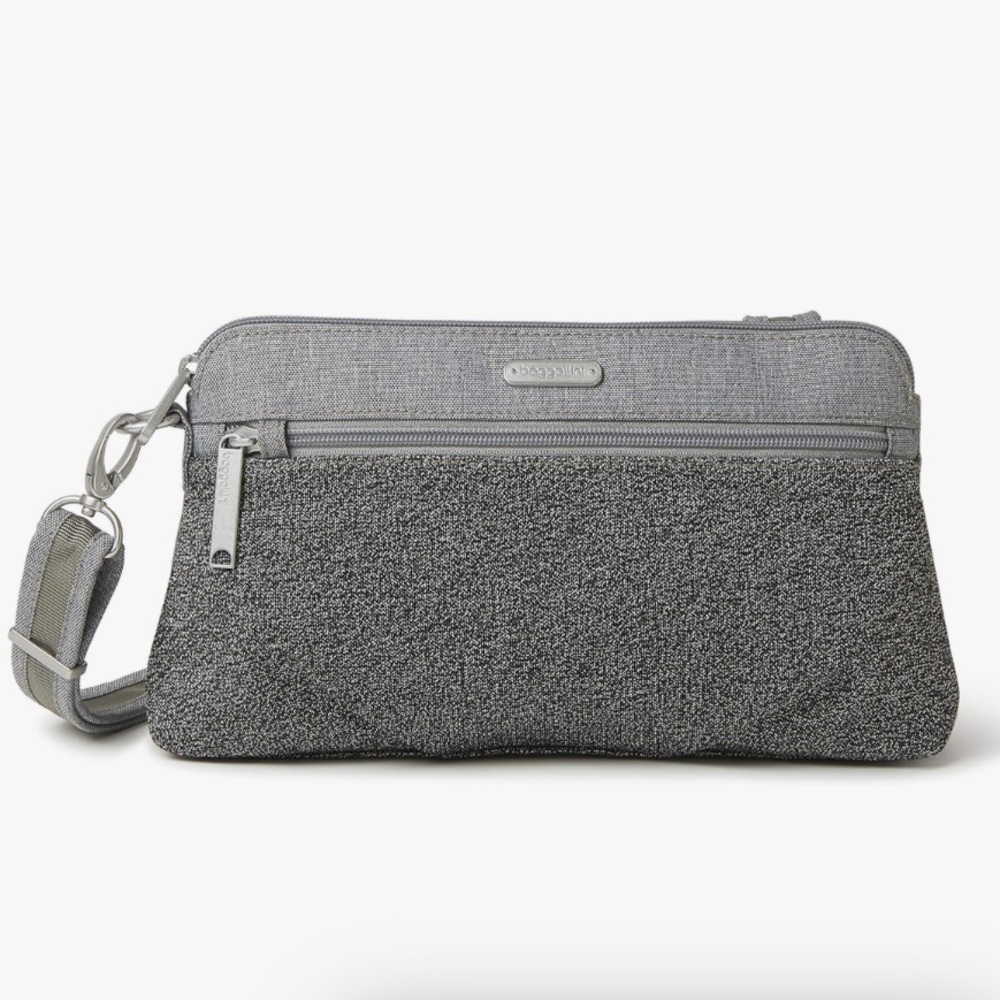 Baggallini Securtex Anti-Theft Everyday Crossbody Bag Charcoal Heather Gray